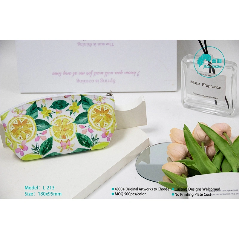 Multi-Purpose Zipper Pouch with Fruit Pattern Ideal for Small Essentials